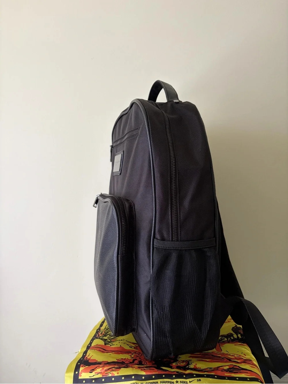 Marc New York Black Men's Backpack with Front Pocket